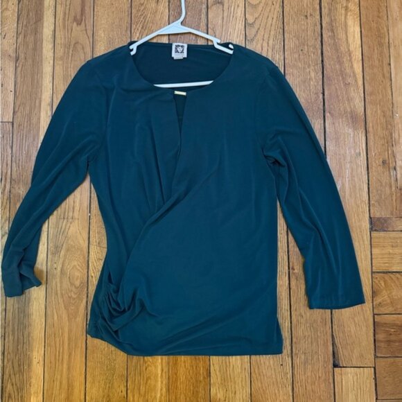 Anne Klein Green Blouse - Picture 1 of 5